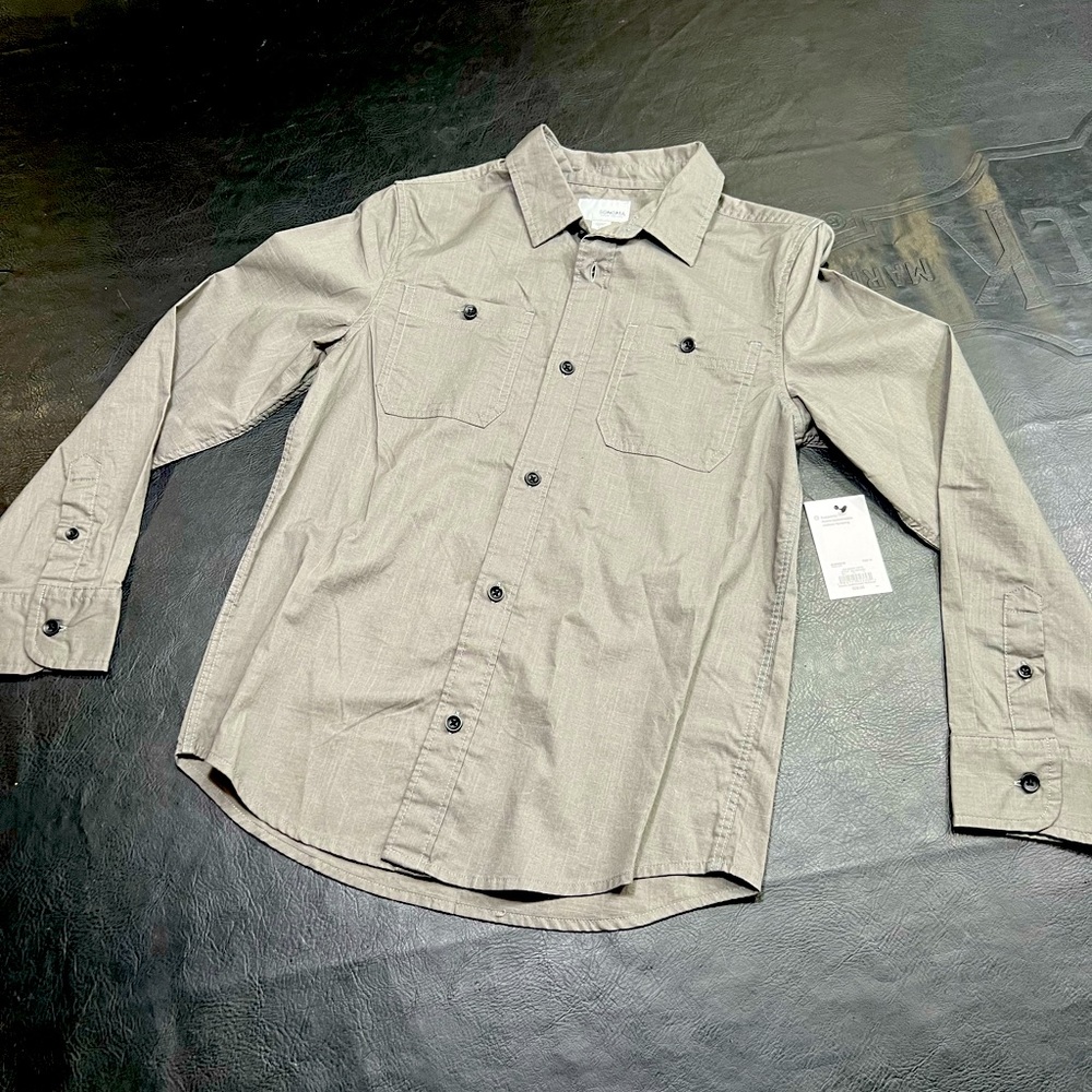 Grey button down long sleeve